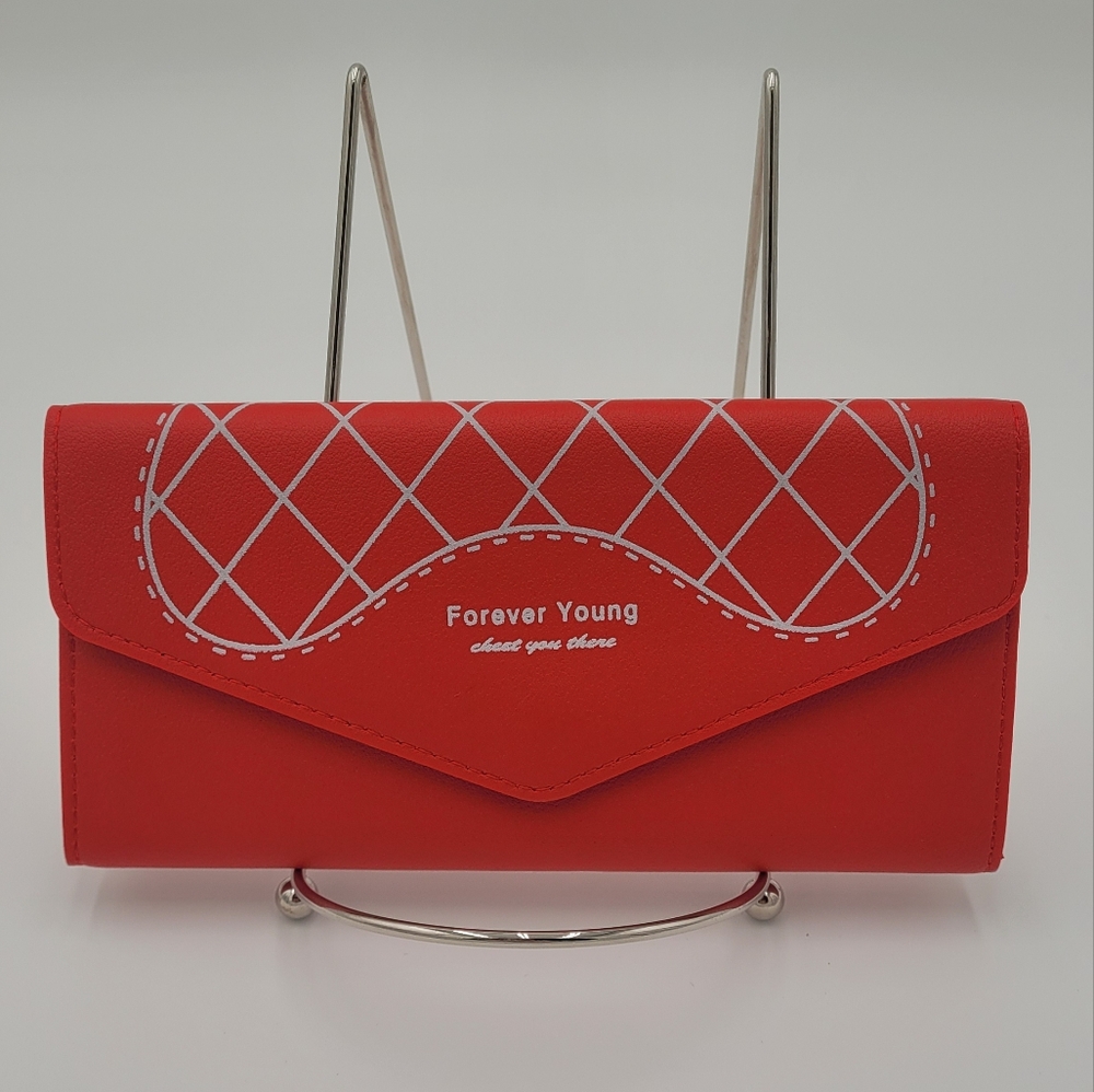 Womens foldover Leather Wallet